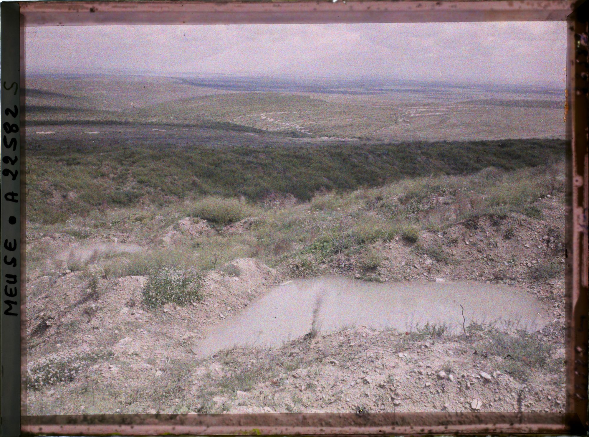 Image représentant France, Ft de Douaumont, Vue Générale vers le ravin du Helly et la bois Chauffour