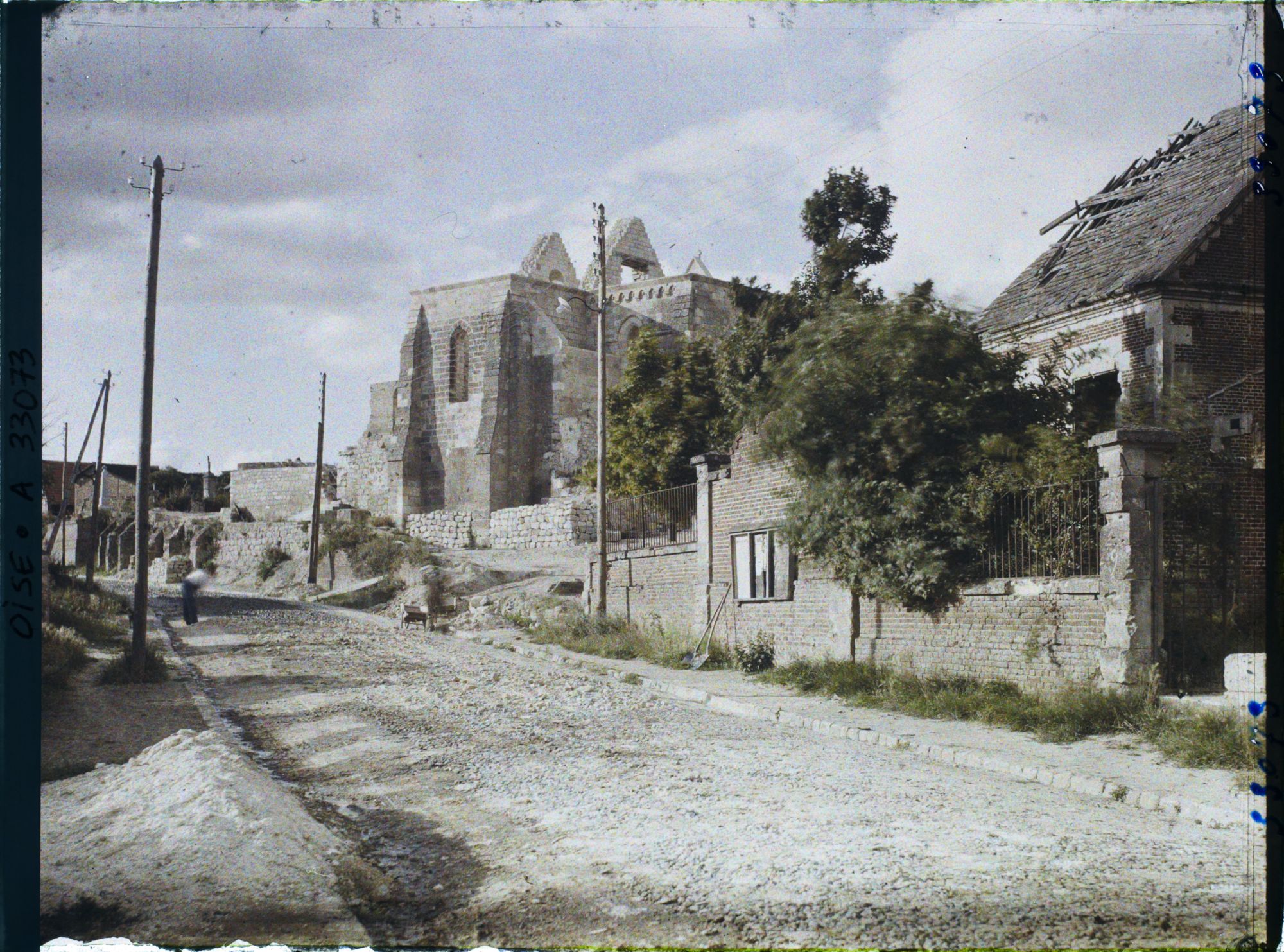 Image représentant France, Roye s/ Matz, Ruines vers l'Eglise