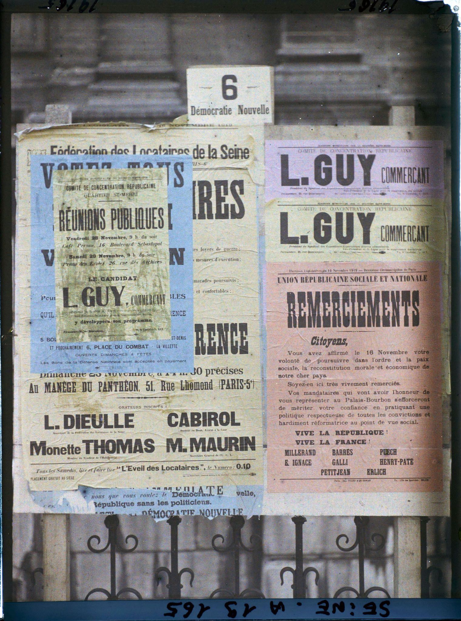 Image représentant Affiches de l'Union républicaine sociale et nationale et du Comité de concentration républicaine pour les élections de novembre 1919
