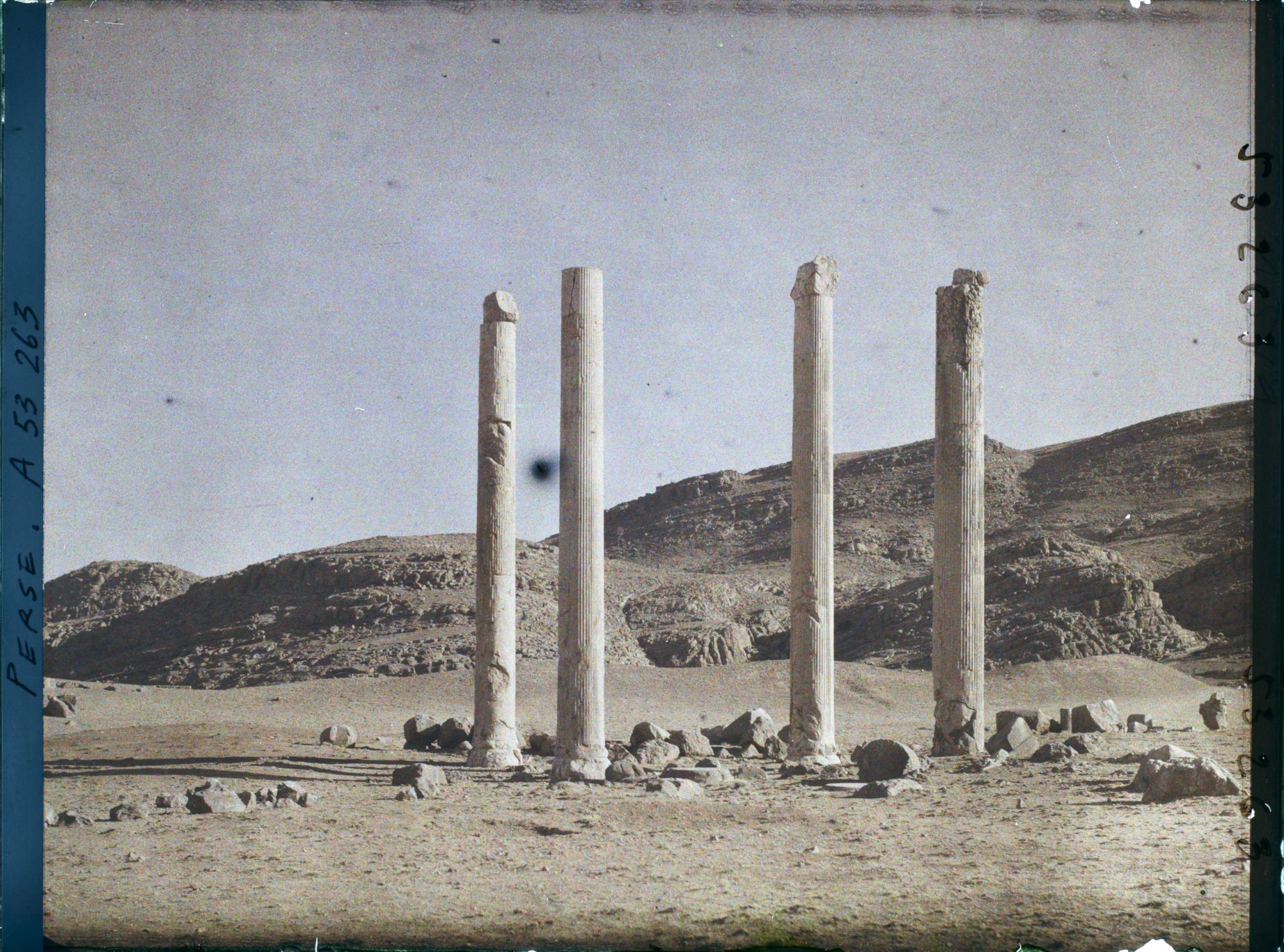 Image représentant Vestiges de colonnes de l'Apadana (hall d'audience de Darius 1er, fin du VIe siècle avant J.-C.)