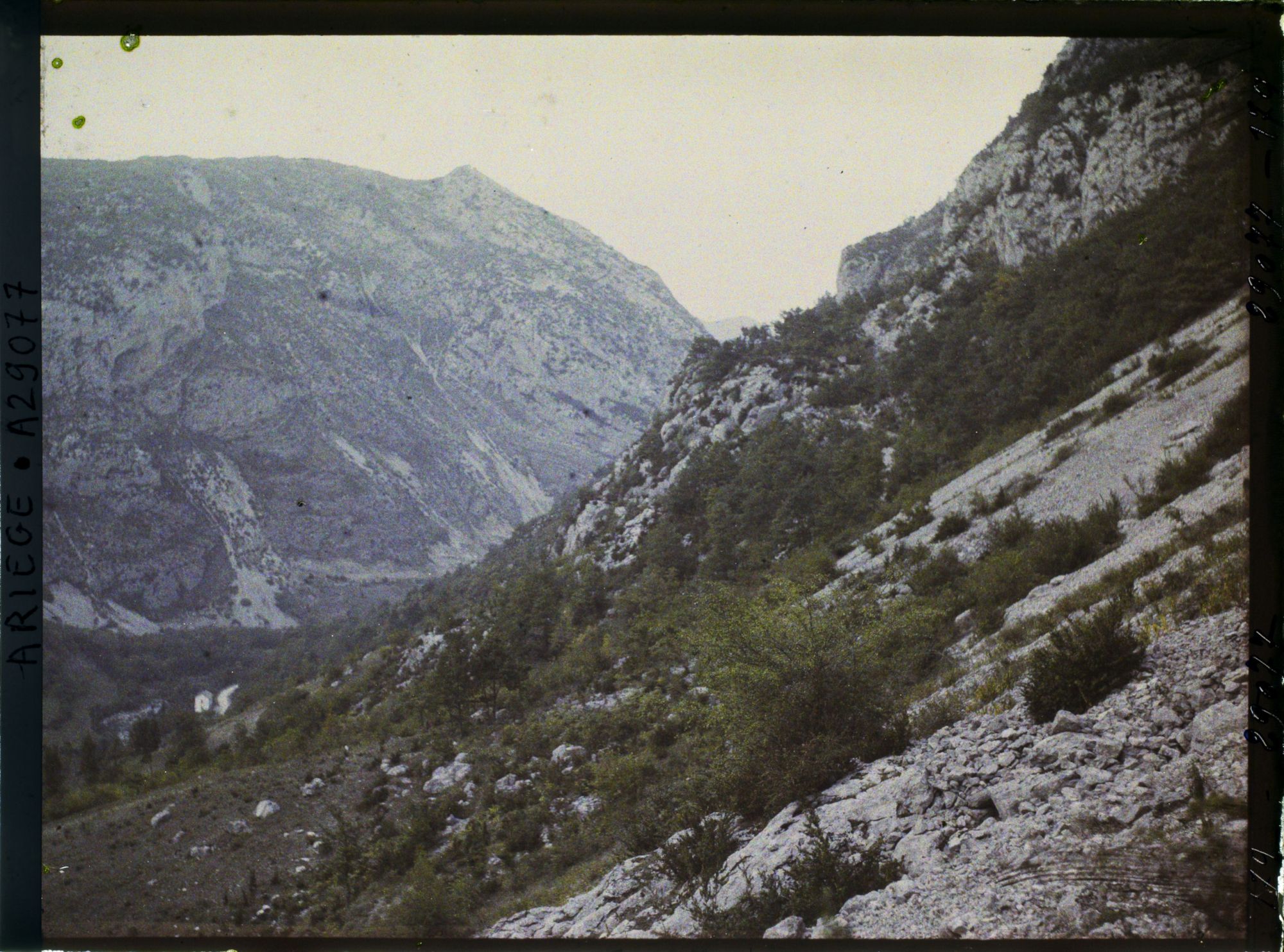 Image représentant Grotte de Niaux : vue prise de l'entrée de la commune
