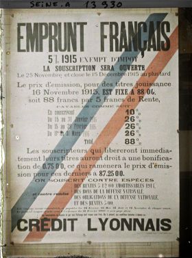 Image représentant Affiche du Crédit Lyonnais pour le premier emprunt de la défense nationale en 1915