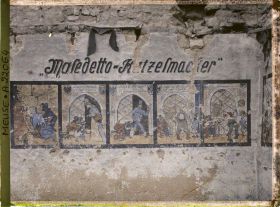 Image représentant France, Heutonchâtel, Dessin Satyrique allemand le long d'un mur