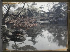 Image représentant Parc Ritsurin-koen (ou Kuribayashi-koen) : étang Gun'o-chi (ou Gunôchi) et son pavillon Kanôkaku