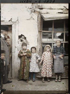 Image représentant Quatre petites Juives et Turques [sous le regard de Jean Brunhes]