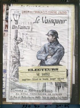 Image représentant Affiche de l'Union des Françaises contre l'alcool pour les élections législatives de novembre 1919