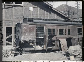 Image représentant France, Dunkerque, Bombardement des 2 - 3 - Septe - Wagons Poste