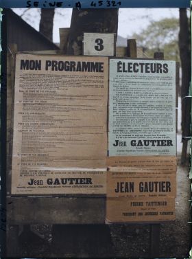 Image représentant Affiche pour les élections municipales, Jean Gautier