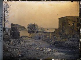 Image représentant Quartier dont certains bâtiments ont été endommagés par un incendie