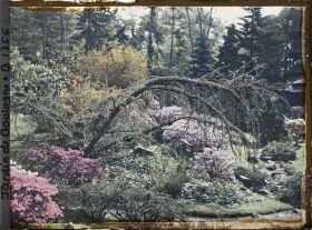 Image représentant Coin de paysage fleuri au bord d'étroits chemins situés à l'ouest du " village japonais "