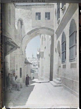 Image représentant L'arc Ecce Homo sur la Via Dolorosa dans le quartier musulman