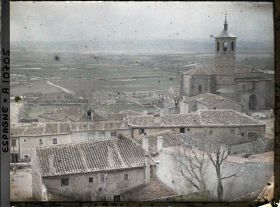 Image représentant Espagne, Avila, Panorama pris vers le sud sur la plaine d'Avila cultivée en blé