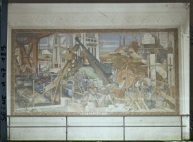 Image représentant L'Exposition des arts décoratifs, Cour des métiers, esplanade des Invalides, Charles Plumet, Panneau de l'Architecture