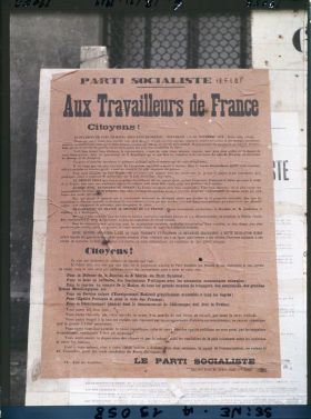 Image représentant Affiche du Parti socialiste (SFIO)  pour les élections législatives de novembre 1919