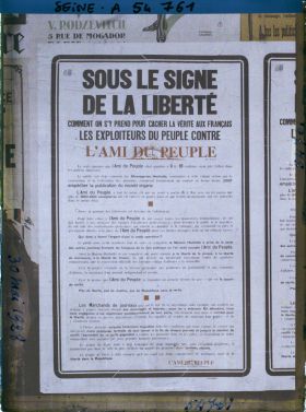 Image représentant Affiche du quotidien " l'Ami du Peuple "