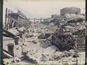 Image représentant Belgique, Nieuport les Bains, Défenses de la rive gauche à l'embouchure de l'Yser