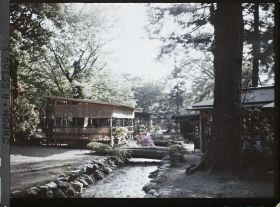 Image représentant maison de thé dans un parc