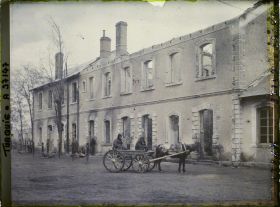 Image représentant La gare des chemins de fer d'Anatolie incendiée