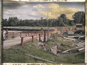 Image représentant Le pont flottant sur l'Österdalälven entre Västerfors et Österfors