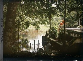 Image représentant Le bassin de la cour intérieure du temple de Linh-lang