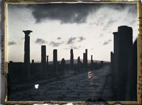 Image représentant Algérie, Soleil levant sur le Decumanus Maximus un peu plus tard