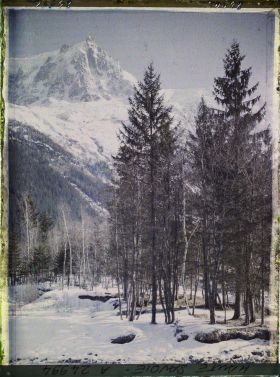 Image représentant France, Les Alpes-Vallée de Chamonix  Paysage de la Vallée de Chamonix vers l'aiguille du Plan