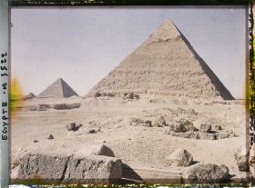 Image représentant Les pyramides de Khéphren, Khéops et Mykérinos