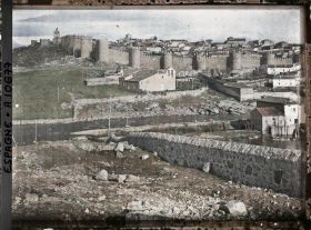 Image représentant Espagne, Avila, Autre panorama d'Avila avec vue s/ la Cathédrale et la petite Eglise romane de S Segundo
