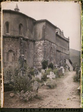Image représentant France, Bidarray, L'Abside de l'Eglise et le Cimetière