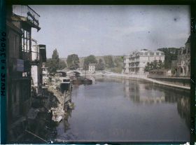 Image représentant France, Verdun, La Meuse vue vers l'aval prise du Pont du Théâtre