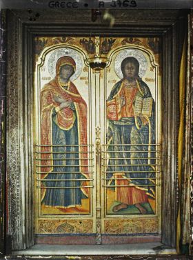 Image représentant Mont-Athos, Vatopediou, Porte d'entrée de l'Eglise