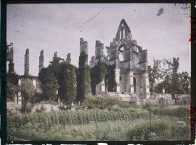 Image représentant France, Longpont, Façade nord de l'Abbaye