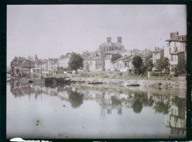 Image représentant France, Verdun, Les bords de la Meuse rive gauche et la Cathédrale