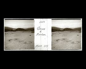 Image représentant Le lit asséché du torrent Steria vu du train