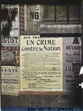 Image représentant Affiche contre la grève, "Un Crime contre la Nation"