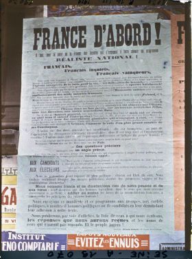 Image représentant Affiche du Comité "France d'Abord" pour les élections législatives de novembre 1919