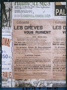 Image représentant Affiche de l'Union des intérêts économiques pour l'interdiction des grèves de la fonction publique à l'occasion du 1er mai