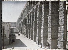 Image représentant Espagne, Ségovie, L'Aqueduc Romain (grand appareil : blocs taillés sans ciment)