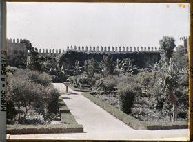 Image représentant Une partie des jardins de la médersa dans la casbah des Oudaïa