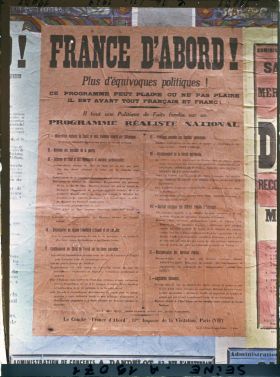 Image représentant Affiche du Comité "France d'Abord" pour les élections législatives de novembre 1919