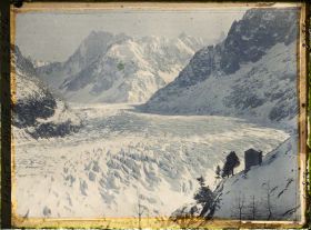 Image représentant France Les Alpes, La mer de Glace, les Gdes Jorasses et l'aige du Taeul