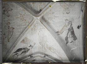 Image représentant France, Coucy la Ville, Fresques de l'Eglise datant du XVIe Siècle