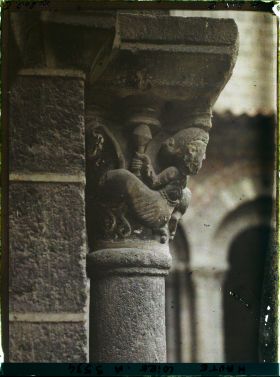 Image représentant Détail d'un chapiteau du cloître de la cathédrale Notre-Dame-de-l'Annonciation