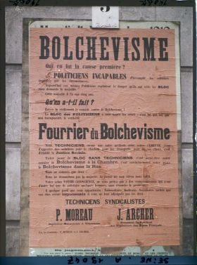 Image représentant Affiche des techniciens syndicalistes pour les élections législatives du 16 novembre 1919