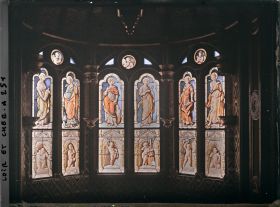 Image représentant Les vitraux de l'oratoire de la reine Catherine de Médicis dans les appartements royaux de l'aile François 1er du château