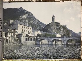 Image représentant L'Ariège, le pont et la tour de Castella
