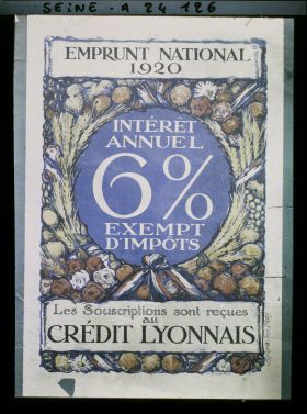 Image représentant Affiche pour l'emprunt national de 1920, Crédit Lyonnais