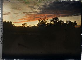 Image représentant Un coucher de soleil sur les rizières