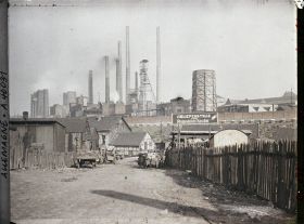 Image représentant Prusse, Essen, Usine de Charbon et Cokerie en activité