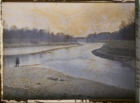 Image représentant France, Strasbourg, Le petit Rhin vers l'amont, avec son petit affluent